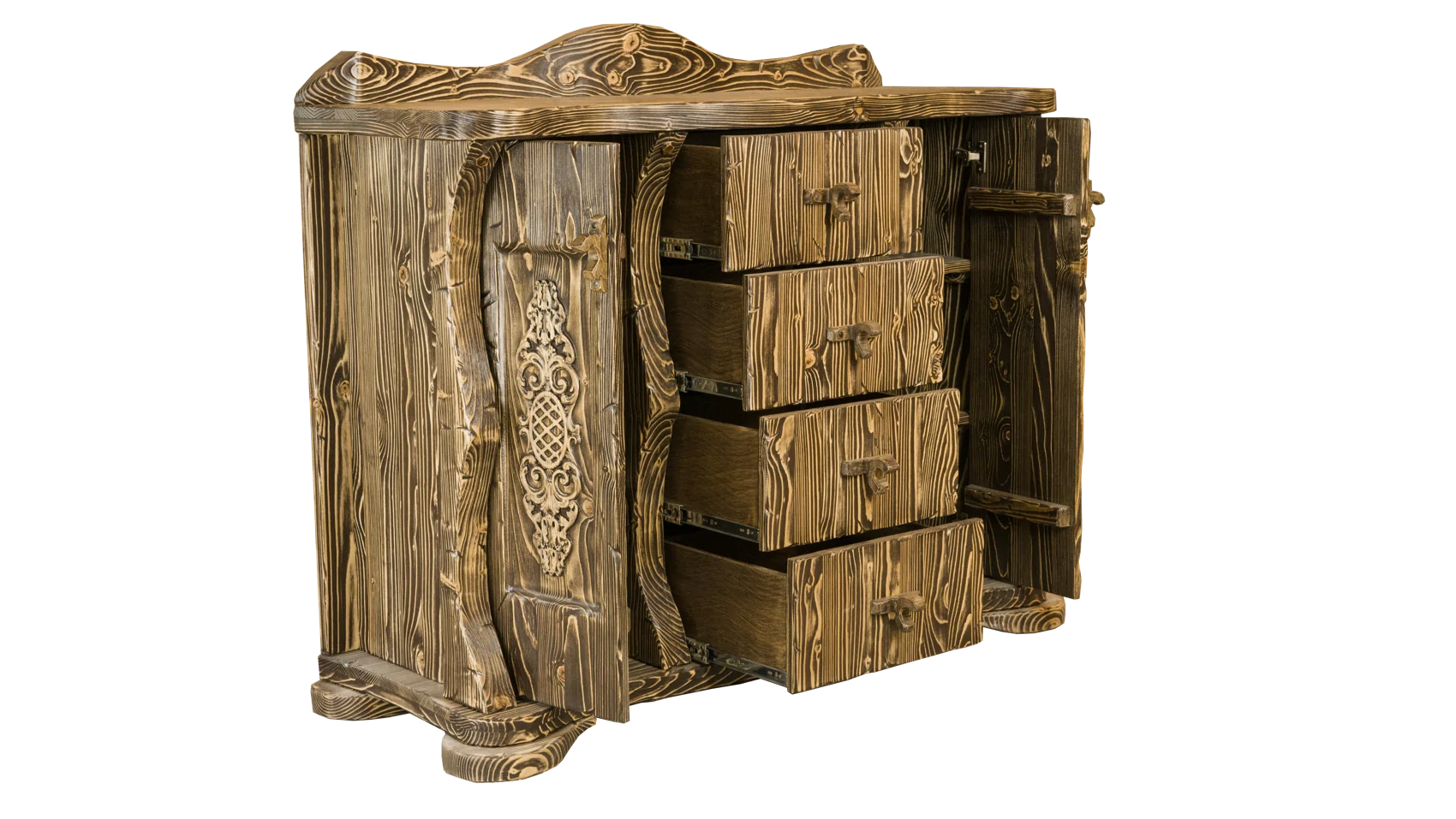 Carved solid-wood cabinet