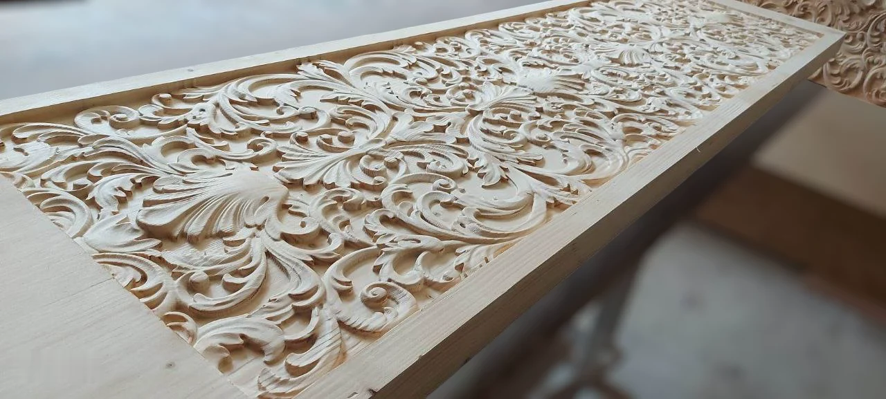 Ornate baroque carved panel