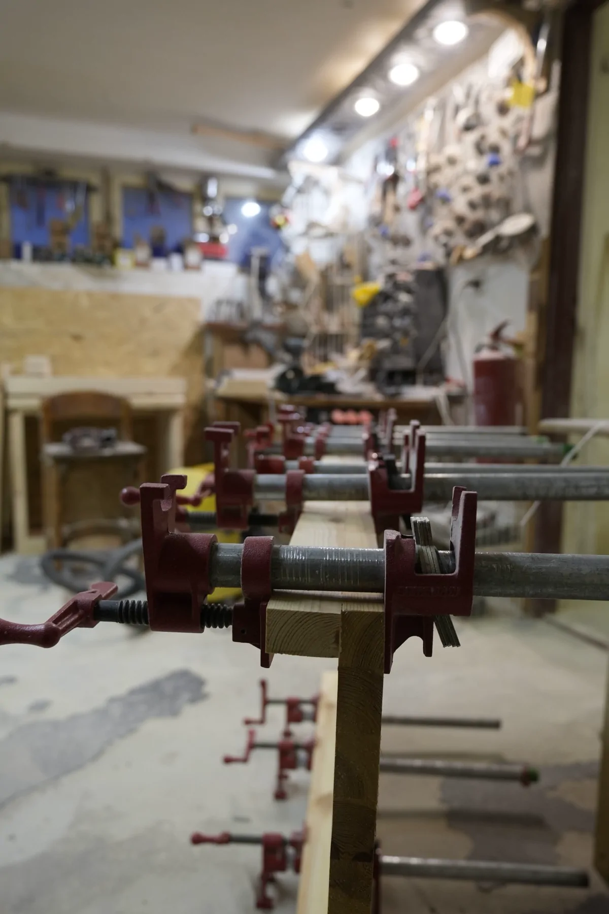 Assembly with clamps